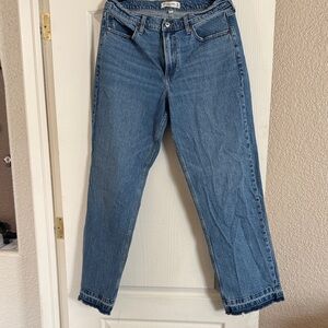 Abercrombie & Fitch Women's Straight Leg Blue Jeans